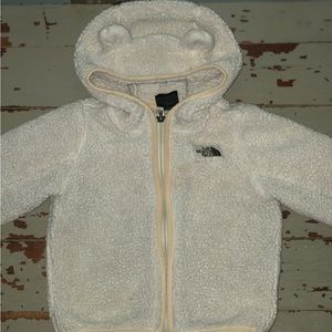 North Face 12 Mo Winter White Hooded Jacket